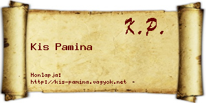 Kis Pamina névjegykártya